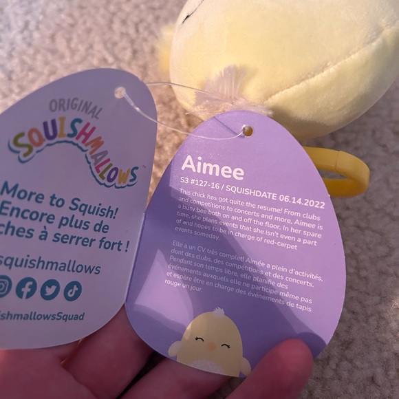 🐥 Aimee Chick Easter Squishmallow Clip - Picture 4 of 5